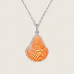 necklace of an orange seashell image